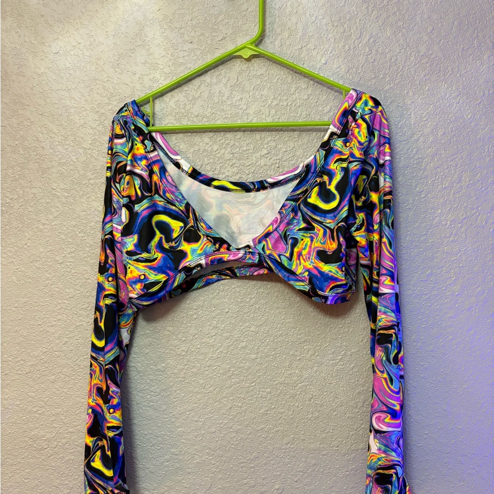 Vibrant Multicolor Women's Crop Top